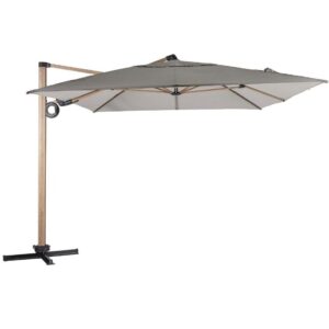 Parasol déporté rectangulaire Soly Honey & Noisette 4 x 3 m - Aluminium, Polyester