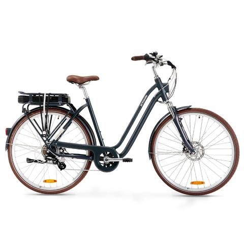 Vélo De Ville électrique ELOPS 900 E CADRE BAS BLEU MARINE
