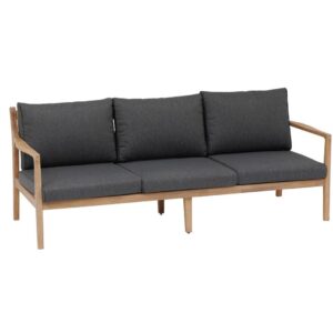 Canapé de jardin Lacovia Acacia Polyester, Acacia certifié FSC®