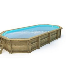 Piscine bois " Sevilla " - 8.57 x 4.57 x 1.45 m + Pompe à chaleur - Puissance