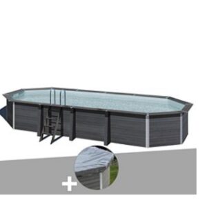 Kit piscine composite Gré Avant-Garde ovale 8,04 x 3,86 x 1,24 m + Bâche hiver