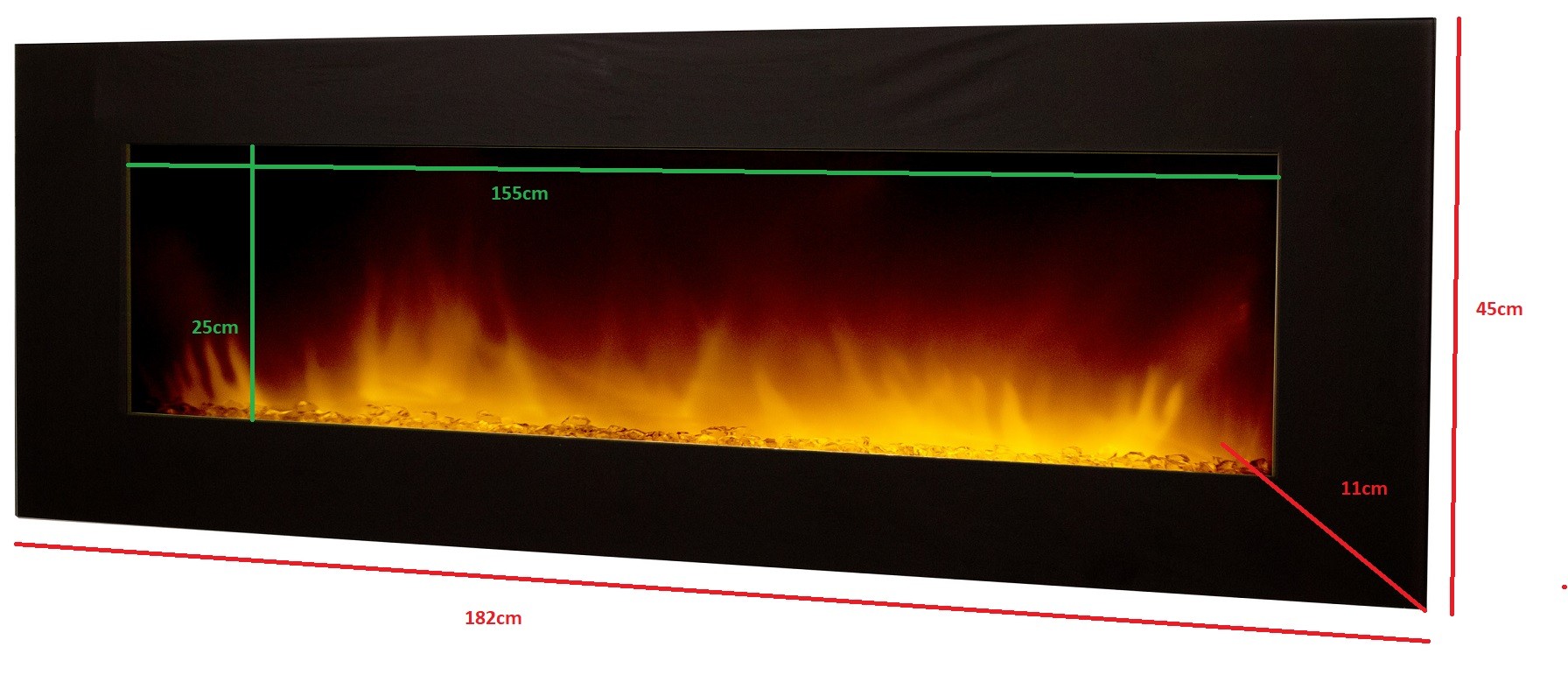Cheminée Électrique Grande Taille 2000w Avec Télécommande - Volcano 5xl – Image 4