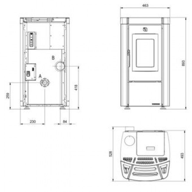 Poêle à granulés étanche - 7kW - réservoir 11kg - Moira Evo LA NORDICA EXTRAFLAME – Image 2